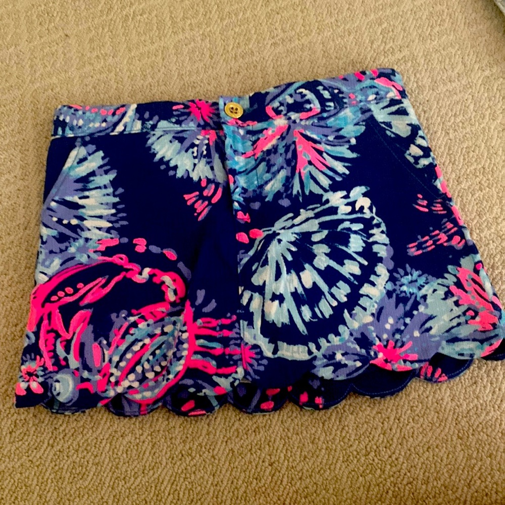 Girls Lily Pulitzer skort with scalloped bottom
